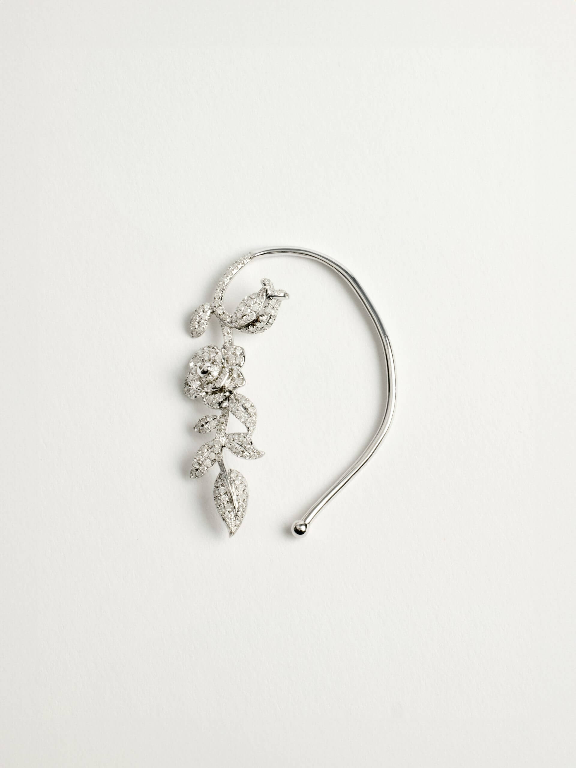 20240604_TheDrays30606 Boucles d'oreilles diamant et or blanc cuff roseraie| The Drays