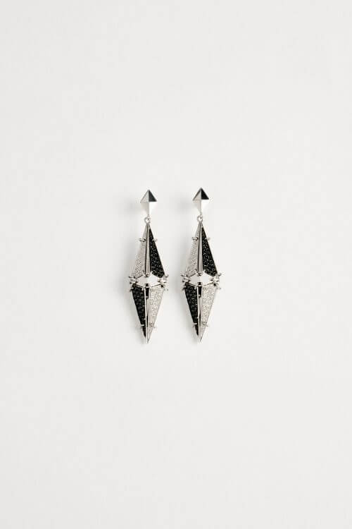 Boucles d'oreilles de luxe diamant en or blanc | The Drays